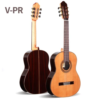39 polegadas Artesanal guitarra espanhola,VENDIMIA SÓLIDO Cedro/Rosewood guitarras Acústicas+CORDAS, violão clássico com o fio de Nylon VPR