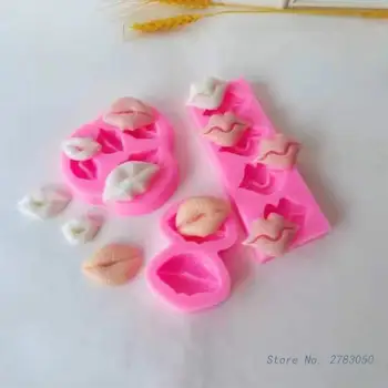 3D Lábios Sexy de Resina de Silicone Molde Fondant Molde de Bolo de DIY Suprimentos de Pastelaria, Panificação Decoração de Ferramentas de Enfeite Artesanal de Sabão Molde