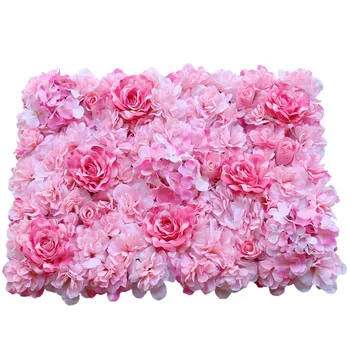40x60cmPink de Seda Rosa Flor de Parede de Flores Artificiais Festa de Casamento Decorações de Mesa de Chuveiro Nupcial de Aniversário, festa de despedida de Ano Novo