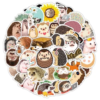 50pcs Cartoon Ouriço Adesivos Para Papelaria Kscraft Scrapbook Animal Pacote de adesivos de Scrapbook Material materiais para Artesanato