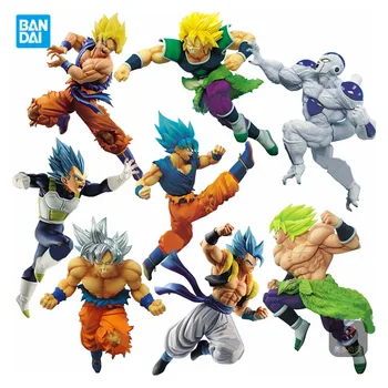 Bandai Genuíno Dragon Ball Super Son Goku Broli Vegeta IV Figura de Ação o Modo de Brinquedos Anime Figura de Enfeites para os Fãs de Brinquedo de Presente 4CM