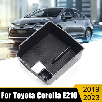 Carro Consola Central Com Apoio De Braço Caixa De Recipiente De Armazenamento De Organizador Titular Bandeja Para Toyota Corolla E210 2019-2021 2022 2023 Acessórios