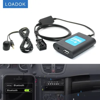 Carro DMC Mãos-Livres Bluetooth A2DP Unidade USB AUX Adaptador para Citroen Peugeot RD4 3 2 1 Blaupunkt Rádio de Áudio MP3, carregador de CD Cabo