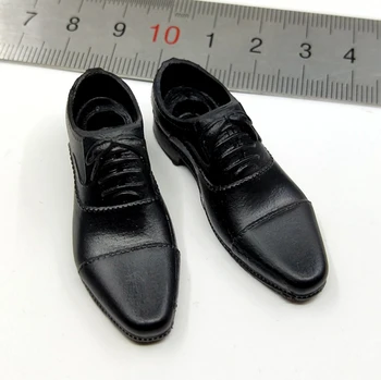 HatShot & CYYTOYS 1/6 HS-10 Linhagem Caçador Geman Moda Preto Solide Sapatos de Modelo Para o Habitual 12inch Boneca Soldado Coleção