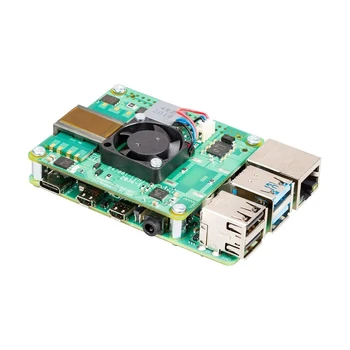 Para Raspberry Pi PoE+ CHAPÉU Raspberry Pi 4B/3B+ Power over Ethernet Placa de Expansão do Ventilador de Refrigeração Suporte 802.3 af/at DC5V 4A