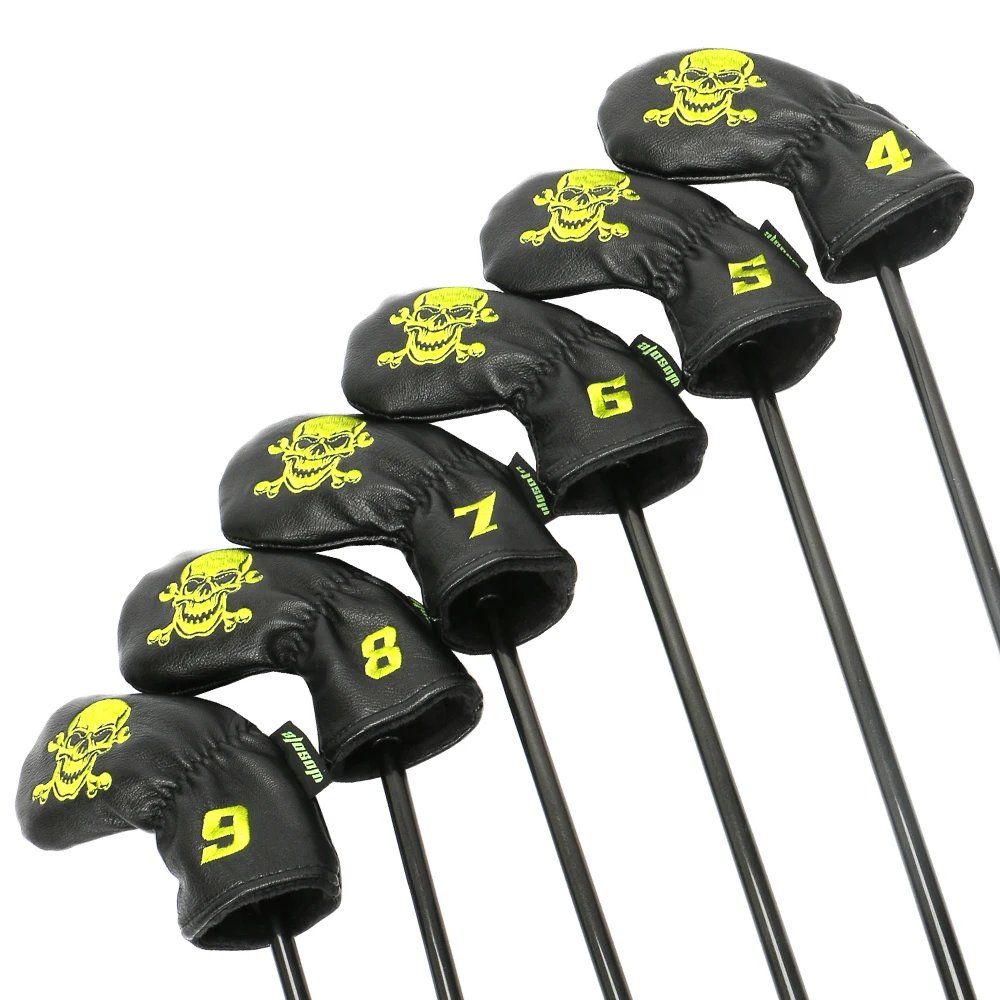 Campo de golfe de ferro headcovers para clubes de golfe do PLUTÔNIO material 9pcs/conjunto de acessórios de golfe frete grátis Imagem 2